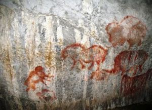 Ancient cave painting sat Shulgan-Tashcave
