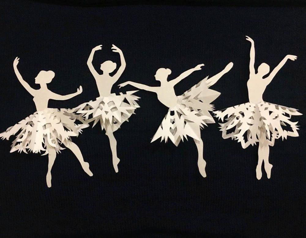 Снежинка балерина БЕЗ ПРИНТЕРА ❤️ Снежинки из бумаги - Новогодние поделки