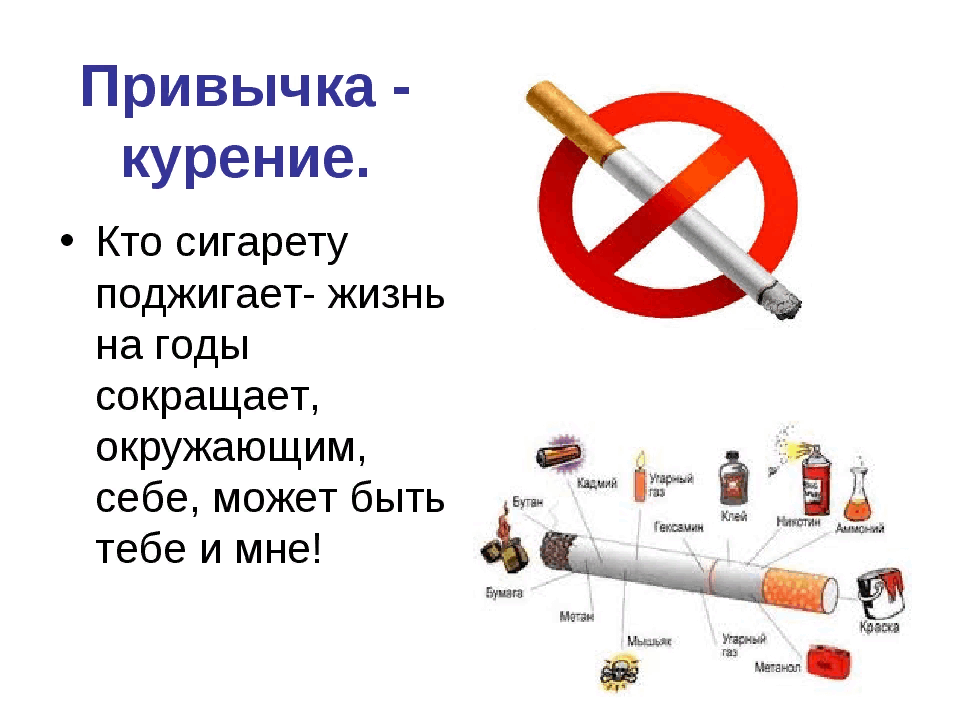 О вреде курения для детей презентация