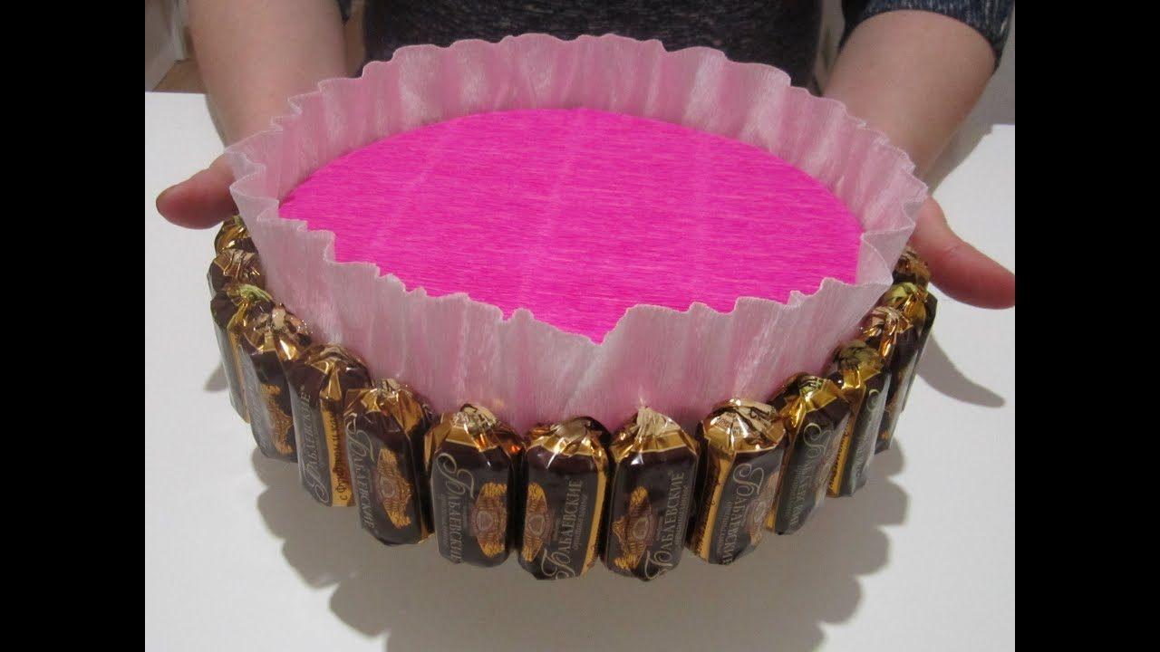 Торт из конфет для девочки