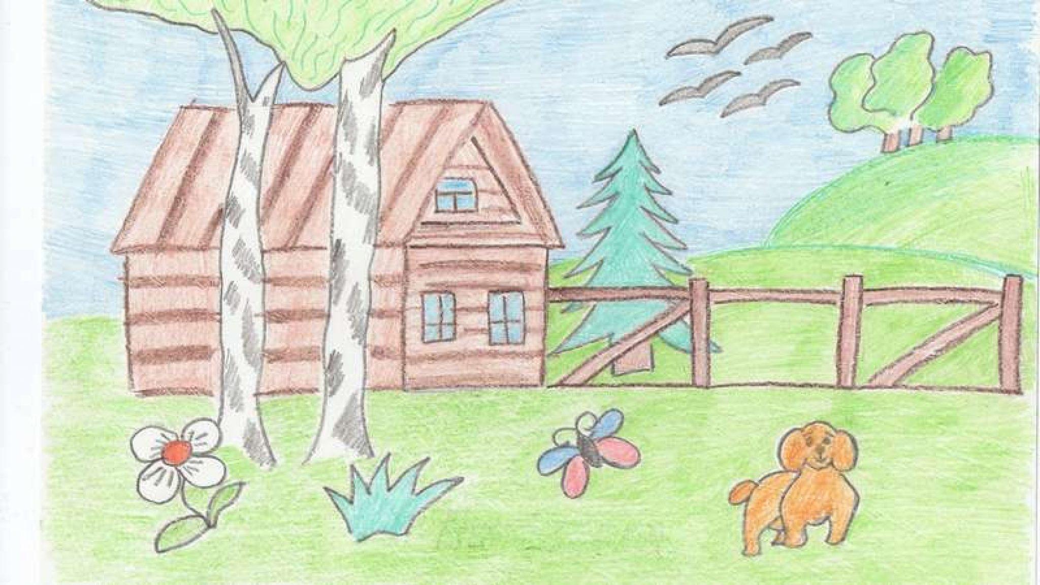 Природа Рисунок Для Детей 7 Лет