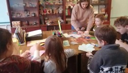 час творчества«Русский расписной платок»