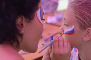 Мастер–класс по аквагриму «Флаг России – символ единства»