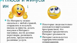 Познавательная программа: «Интернет плюсы и минусы»
