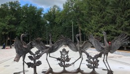 На площадь перед Городским дворцом культуры вернулись «Танцующие журавли»