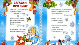 Устное народное творчество для детей «Зимние загадки и пословицы»