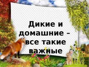 Познавательно-игровая программа «Дикие и важные - все такие важные»