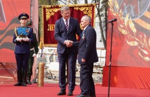 A shell with ground was laid at the base of the future monument to the Hero of Russia, Minigali Shaimuratov in Ufa