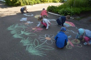 Рисуем на асфальте