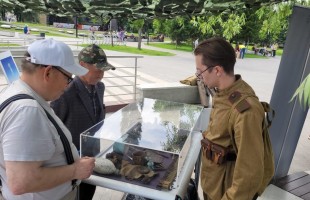 В уфимском парке прошла выставка артефактов Великой Отечественной войны