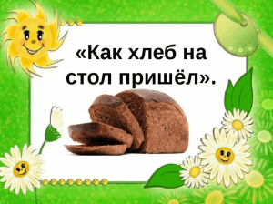 «Как хлеб на стол пришел»