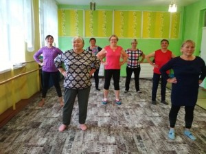 Спортивное мероприятие для пожилых людей.