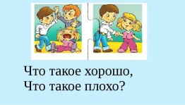 Беседа–игра «Что такое хорошо и что такое плохо...?»