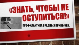 Беседа «Знать, чтобы не оступиться»
