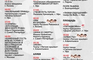 В Уфе пройдёт юбилейный V Всероссийский фестиваль уличных театров «АйДаФест»