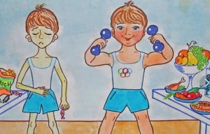 Выставка рисунков «Правильные привычки»