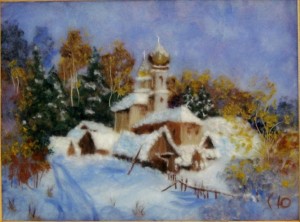 Мастер-класс в технике шерстяная акварель «Зима»