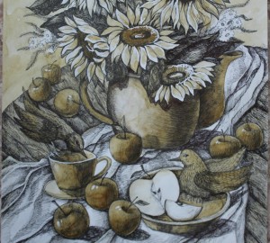 Арт-кофе, натюрморт.