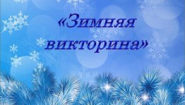 Викторина для детей «Волшебница зима»