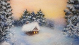 Мастер класс «Зимний пейзаж»