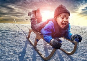 Веселые покатушки на санках «Крутые горки»