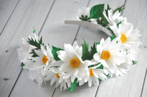 Мастер-класс «Ободок из ромашек»