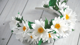 Мастер-класс «Ободок из ромашек»