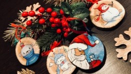Мастер-класс «Новогодние игрушки из спила березы»