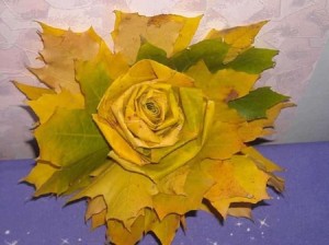 Мастер класс «Цветочки из осенних листьев»