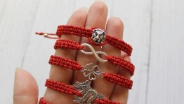 Мастер-класс плетёного браслета «Красная нить»