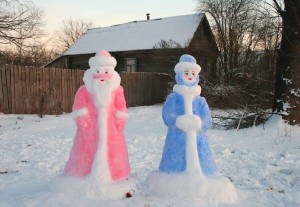 Делаем снежные фигурки «Встречаем Новый Год»
