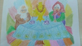 Выставка рисунков«Любимым бабушке и дедушке»