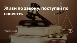 Лекция «Живи по закону, поступай по совести»