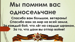 Краеведческий час памяти «Помним их имена»