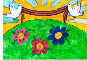 Конкурс детских рисунков«Мы за мирное небо»