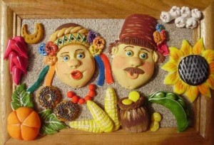 Панно из соленого теста