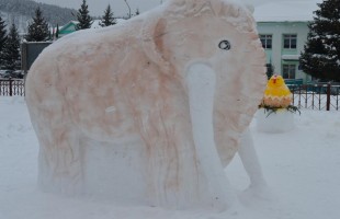 В Бурзянском районе определили лучшую снежную скульптуру