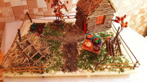 Панно из природного материала «Полянка чудес»