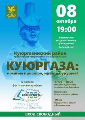 В рамках фестиваля-марафона «Страницы истории Башкортостана» состоится презентация Куюргазинского района