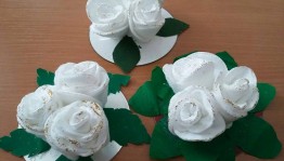 Мастер-класс «Роза из ватных дисков»