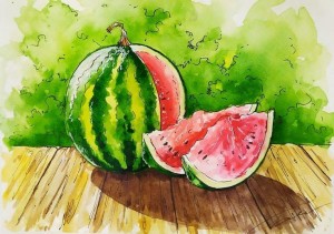 Урок творчества «Кусочек арбуза»