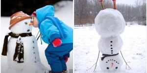 Делаем снежные фигурки
