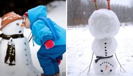 Делаем снежные фигурки