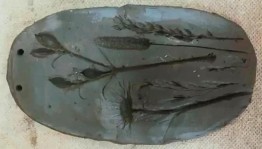 «Панно» оттиск растений на глине