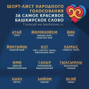 Идёт голосование за самое красивое башкирское слово
