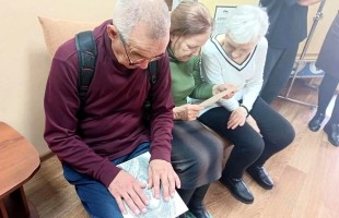 Встреча с художником Романом Сайфуллиным в Башкирской библиотеке для слепых