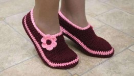 Мастер-класс «Вязаные тапочки»