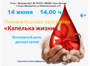 Познавательная программа «Капелька жизни»