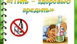 Профилактическая беседа «Пить здоровью вредить»