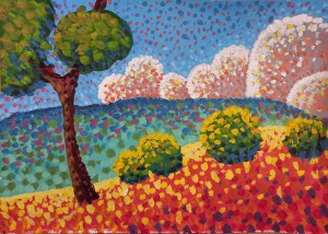 Мастер–класс «Пейзаж в технике пуантилизма»